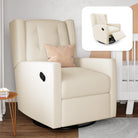 Baby Relax Mikayla 4-in-1 Nursery Swivel Glider Rocker Recliner - white