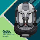 Grow and Go™ All-in-One Convertible Car Seat - machine-washable and dryer-safe seat pad