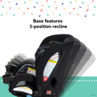 Disney Baby EverSlim 4-in-1 Convertible Car Seat - base features 5-position recline
