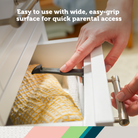 Cabinet & Drawer Latches - Gray - easy to use with wide, easy-grip surface for quick parental access