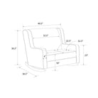 Baby Relax Hadley Upholstered Double Rocker Chair - measurements
