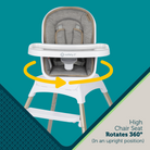 Grow and Go™ Essential Rotating High Chair - high chair seat rotates 360 degrees(in an upright position)