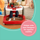 Disney Baby Ready, Set, Walk DX Developmental Walker - unique wide base designed for superior stability