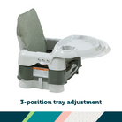 Deluxe 5-in-1 Sit, Snack & Go Convertible Booster Seat - 3-position tray adjustment