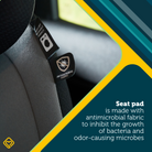 EverSlim 4-in-1 Convertible Car Seat - seat pad is made with antimicrobial fabric to inhibit the growth of bacteria and odor-causing microbes