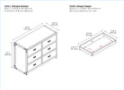 Baby Relax Miles 6-Drawer Dresser - measurements