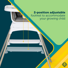 Grow and Go™ Essential Rotating High Chair - 2-position adjustable footrest to accommodate your growing child