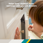 Cabinet & Drawer Latches - Gray - helps keep children from opening cabinets and drawers