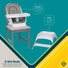 Grow and Go™ Essential Rotating High Chair - 2-kid mode seats two at once with the booster and stool