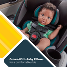 Grow and Go™ All-in-One Convertible Car Seat - grows-with-baby-pillows for a comfortable ride