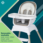 Grow and Go™ Essential Rotating High Chair - removable, washable seat cover, infant insert, and harness covers