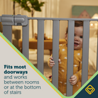 Modern Easy-Install Gate - fits most doorways and works between rooms or at the bottom of stairs