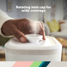 Easy-Fill Cool Mist Humidifier - rotating mist cap for wide coverage