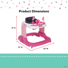 Disney Baby Ready, Set, Walk DX Developmental Walker - product dimensions: 21" H, 27" D, 24" W