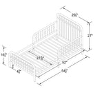 Little Seeds Monarch Hill Ivy Metal Toddler Bed - dimensions