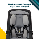 TriFit All-in-One Convertible Car Seat - machine-washable and dryer-safe seat pad
