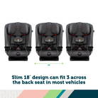 SlimRide 4-in-1 Convertible Car Seat - slim 18" design can fit 3 across the back seat in most vehicles