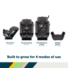 SlimRide 4-in-1 Convertible Car Seat - built to grow for 4 modes of use
