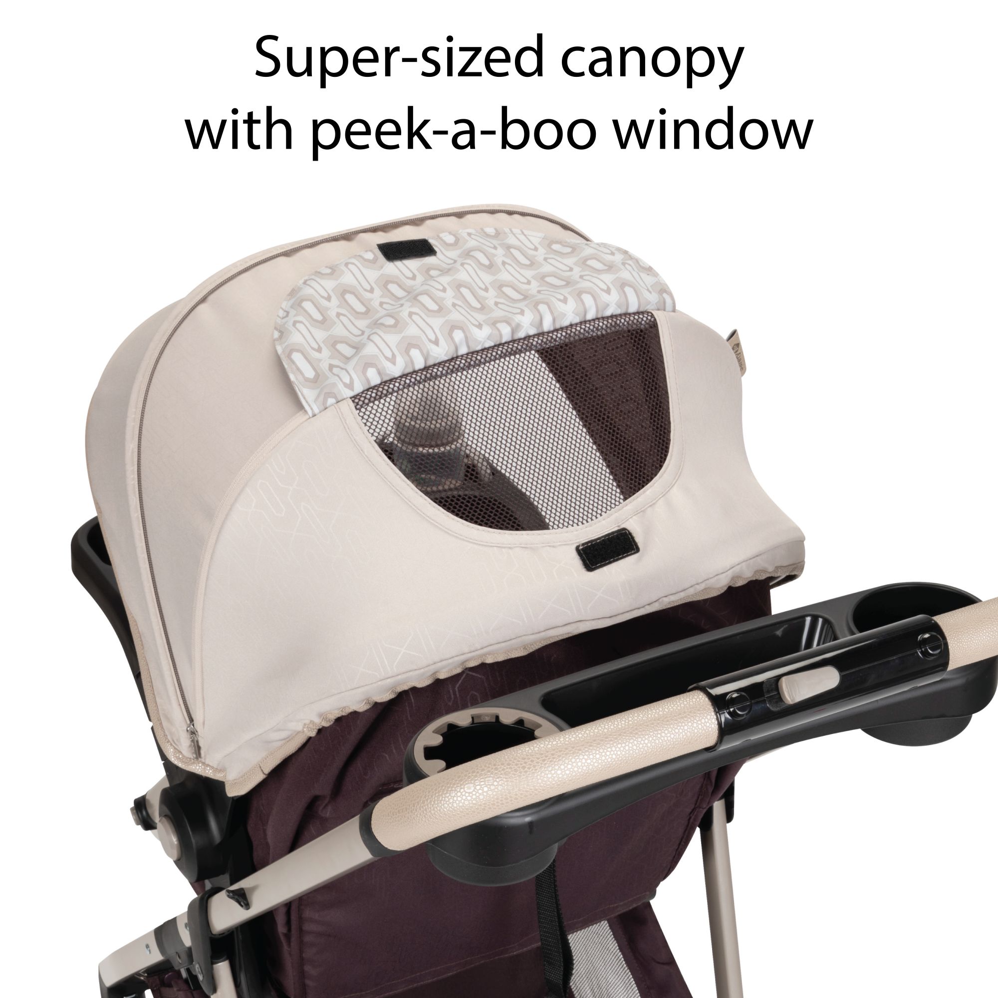 Deluxe Grow and Go™ Flex 8-in-1 Travel System - super-sized canopy with peek-a-boo window