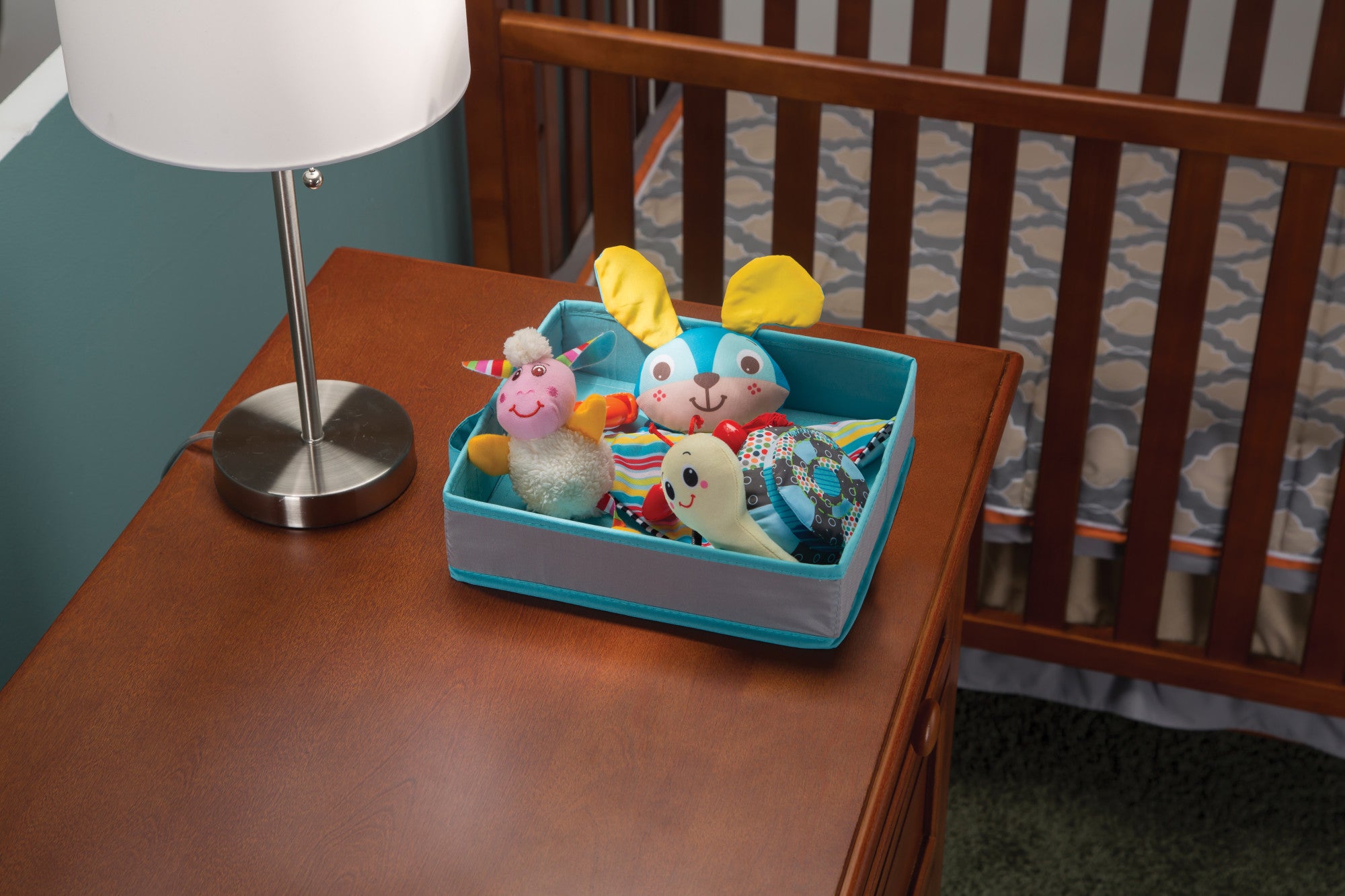 Box of toys in a nursery