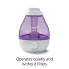 360° Cool Mist Ultrasonic Humidifier - operates quietly and without filters