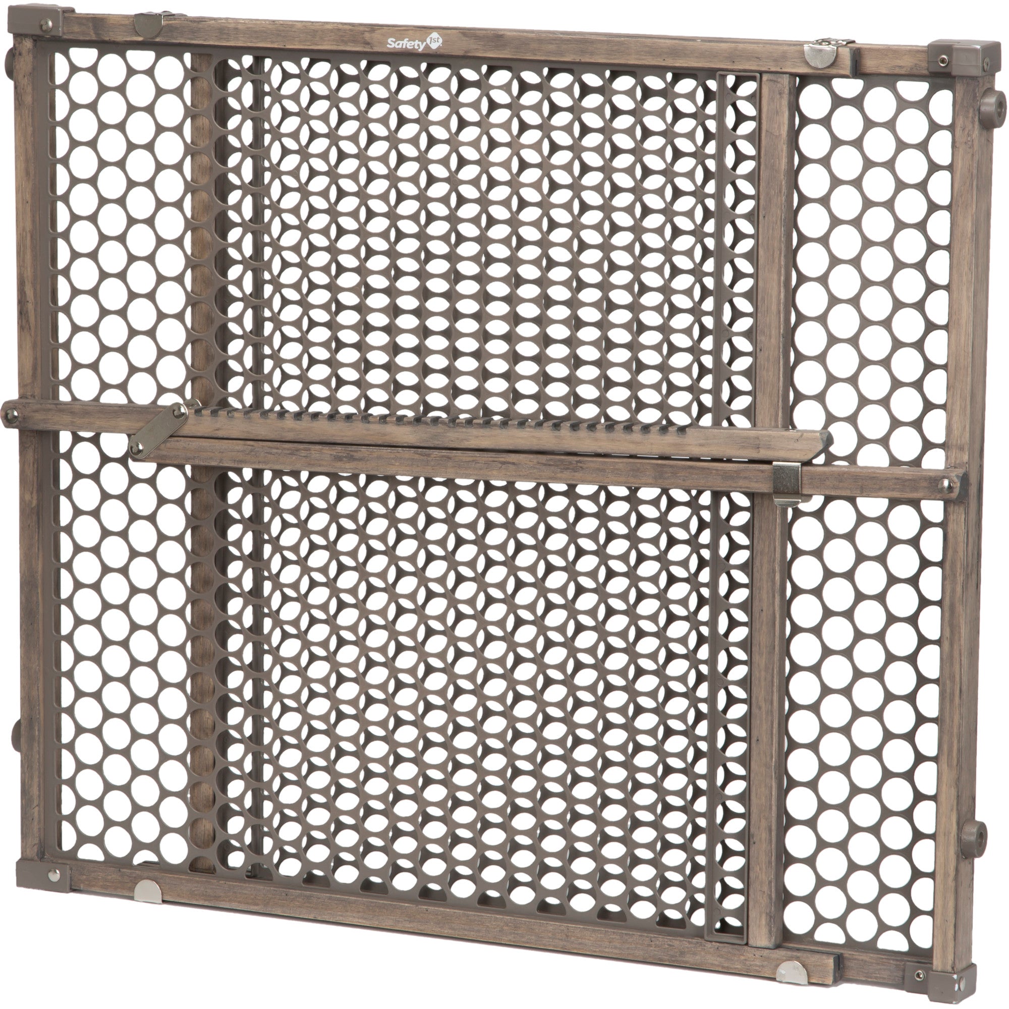 Safety 1st Vintage Grey Wood Doorway Security Gate in