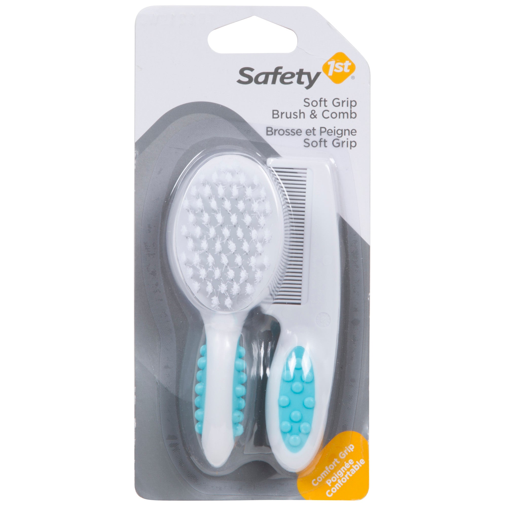 Soft Grip Brush & Comb - Artic Blue