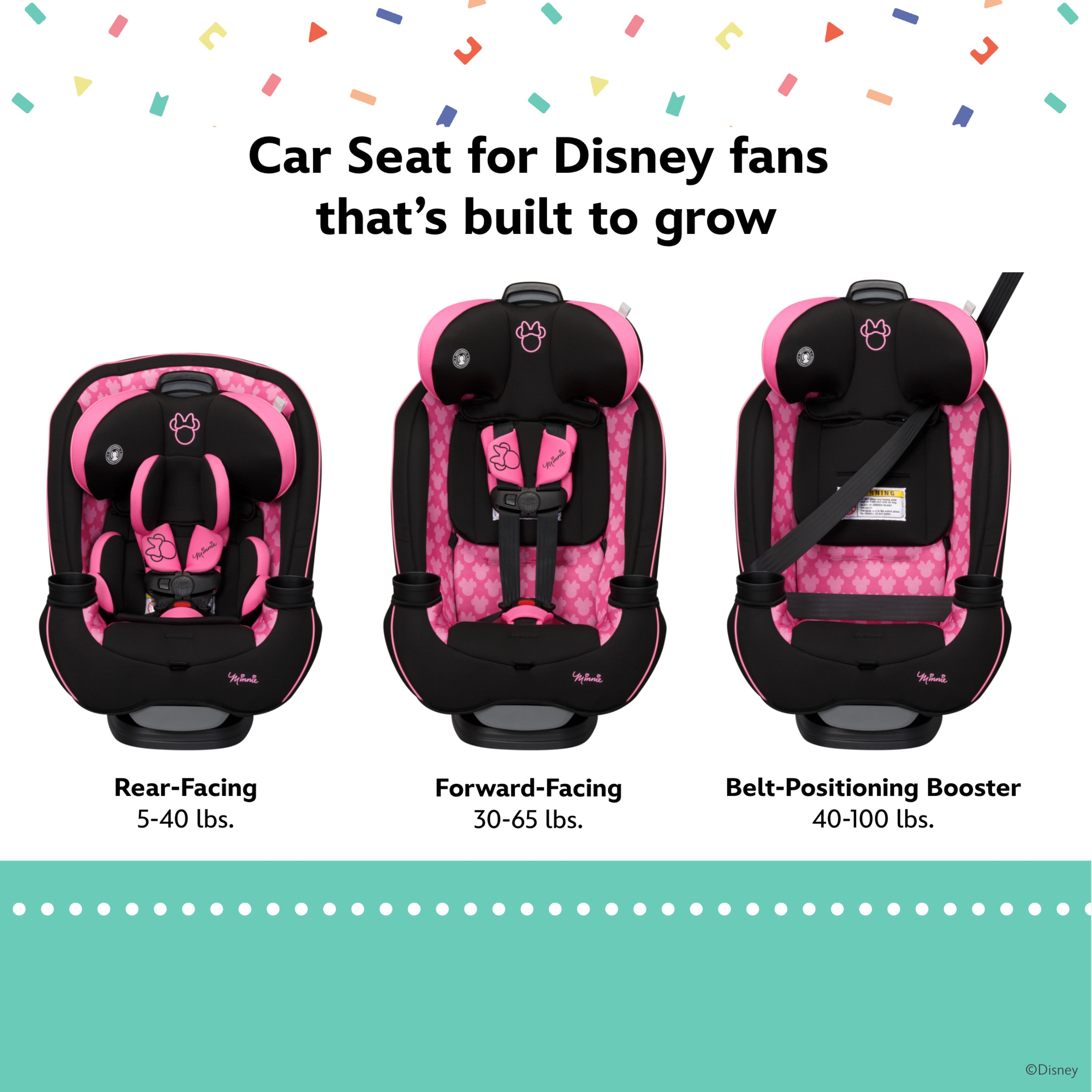 Disney Baby Grow and Go™ All-in-One Convertible Car Seat – Safety 1st