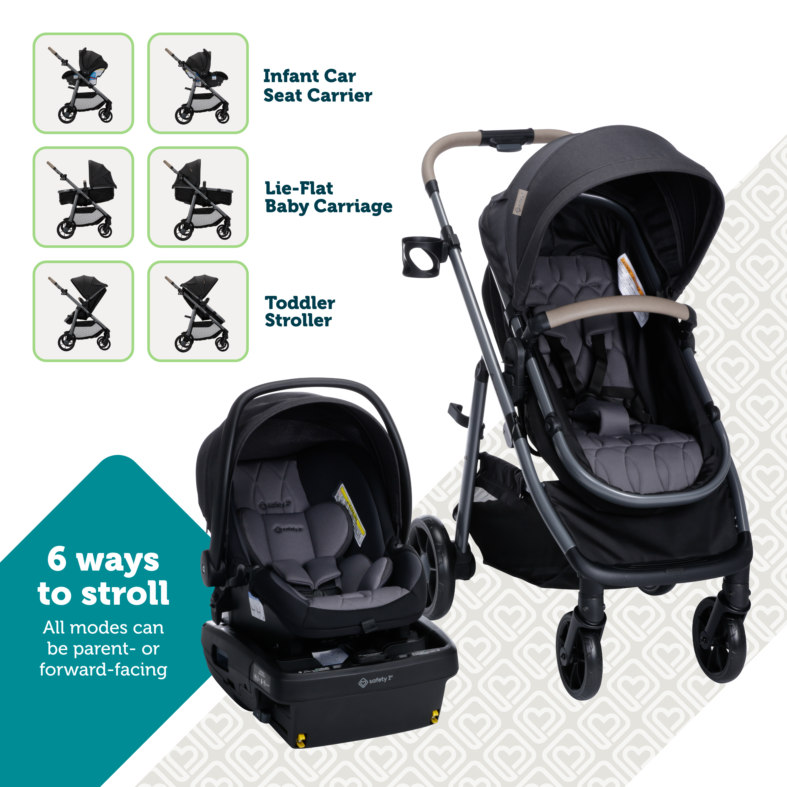 onBoard Slide 6-in-1 Travel System with SafetySlide Base