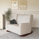 Baby Relax Hadley Upholstered Double Rocker Chair - Beige - 90 degree angle view of left side