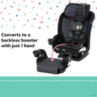Disney Baby EverSlim 4-in-1 Convertible Car Seat - converts to a backless booster with just 1 hand