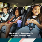 Ellaris™ Convertible Car Seat - the slim 19" design can fit 3 across the back seat