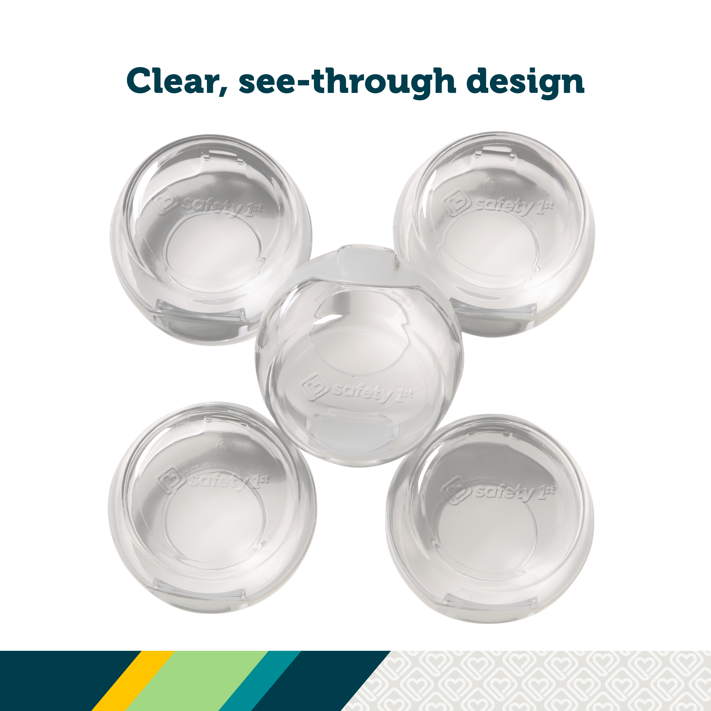 Clear View Stove Knob Covers (5 Pack) - clear, see-through design