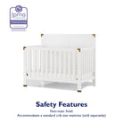 Baby Relax Miles 5-in-1 Convertible Crib - Safety Features: non-toxic finish. Accommodates a standard crib size mattress (sold separately)
