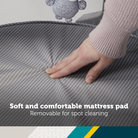 Sleepy Traveler™ Bassinet - soft and comfortable mattress pad - removable for spot cleaning