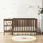 Baby Relax Ema 3-in-1 Convertible Crib & Changer Combo - walnut