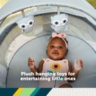 Sleepy Traveler™ Bassinet - plush hanging toys for entertaining little ones