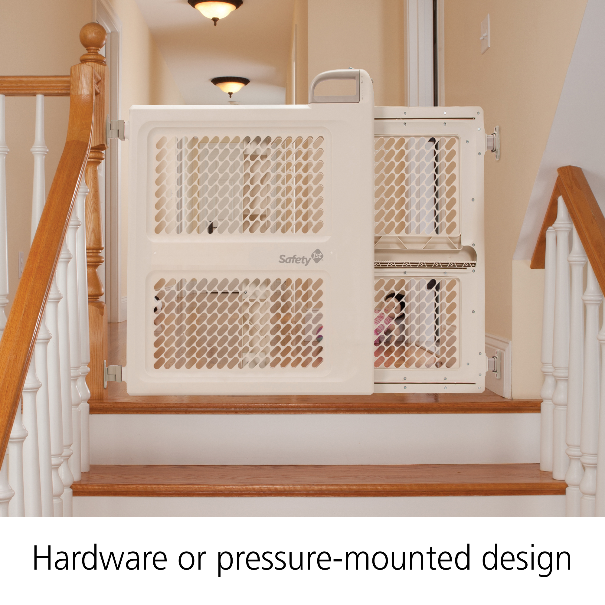 Lift, Lock & Swing Dual-Mode Gate - Hardware or pressure-mounted design