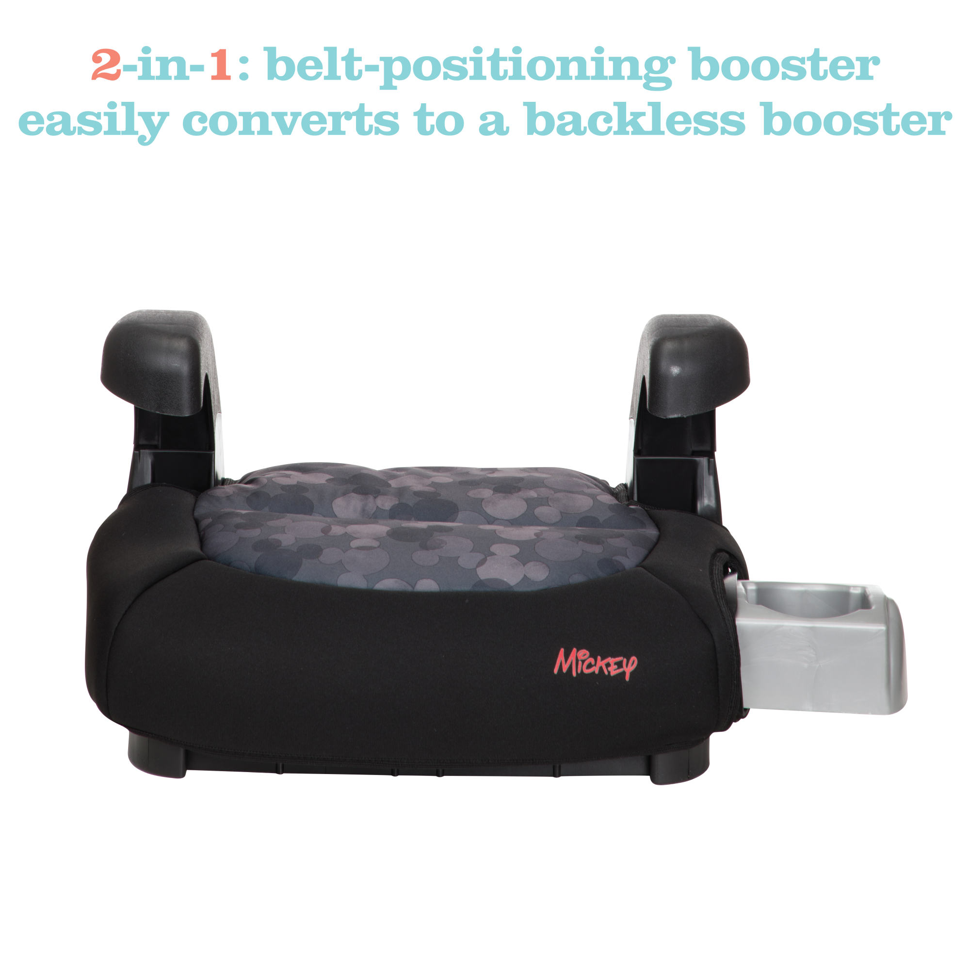 Disney Baby Pronto!™ Belt-Positioning Booster Car Seat - Minnie Dot Party - 2-in-1: belt-positioning booster easily converts to a backless booster