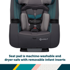 TriMate™ All-in-One Convertible Car Seat - seat pad is machine-washable and dryer-safe with removable infant inserts