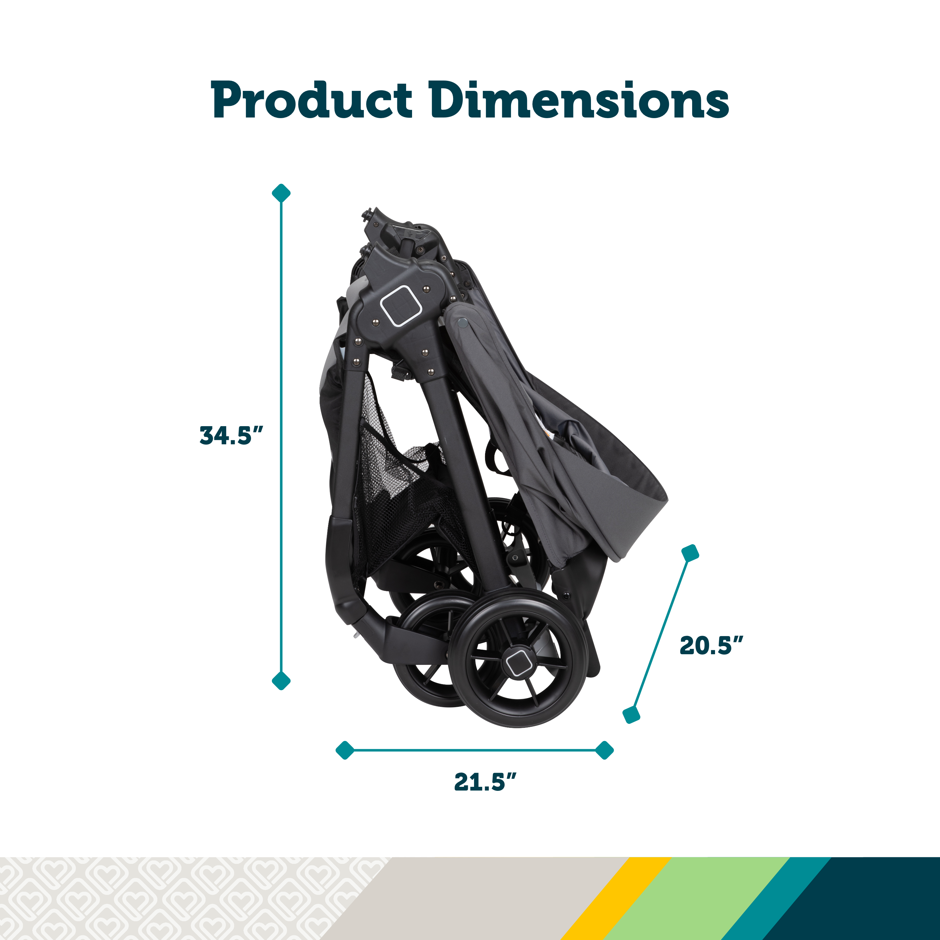 Smooth Ride Travel System - product dimensions: 34.5" H; 21.5" W; 20.5" D