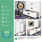 Little Seeds Piper Kids' 6-Drawer Dresser - STURDY: Stop, Tip-overs of, Unstable, Risky, Dressers on, Youth - Sturdy Act Compliant