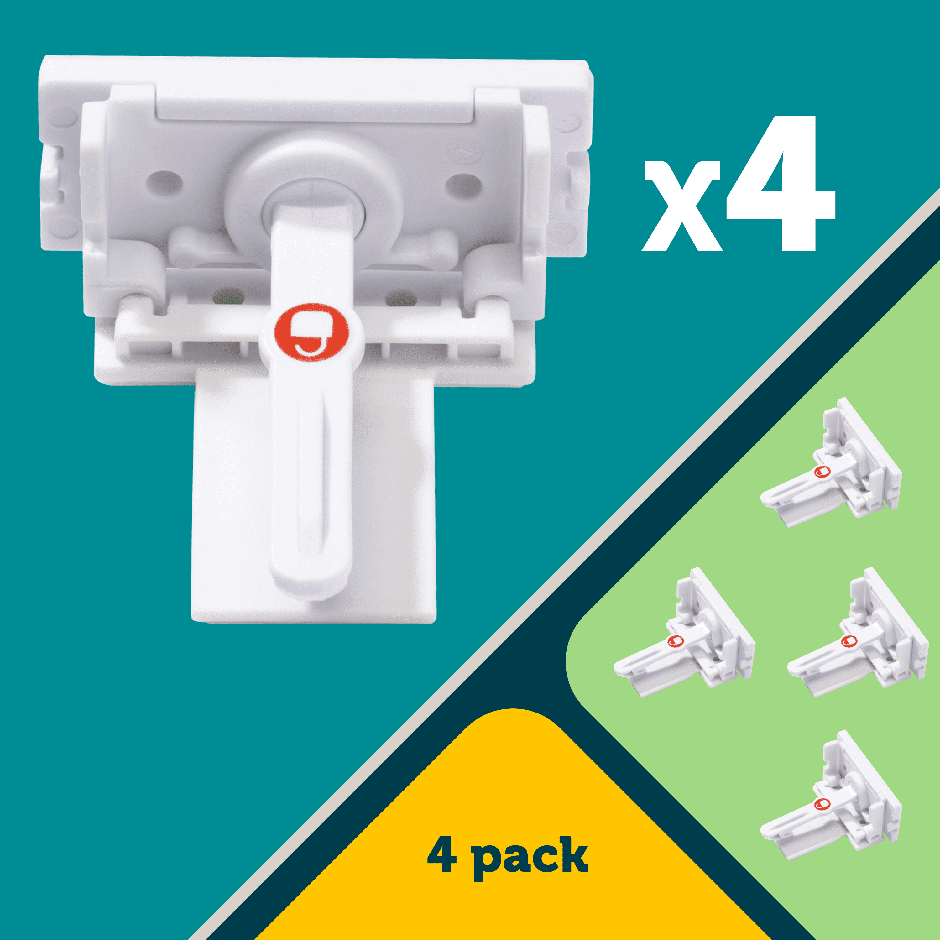 Secure-to-Explore Adhesive Locks (4 pack)