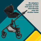 Grow and Go™ Flex 8-in-1 Travel System - no adapters needed, stroller seat and car seat click directly onto the stroller frame