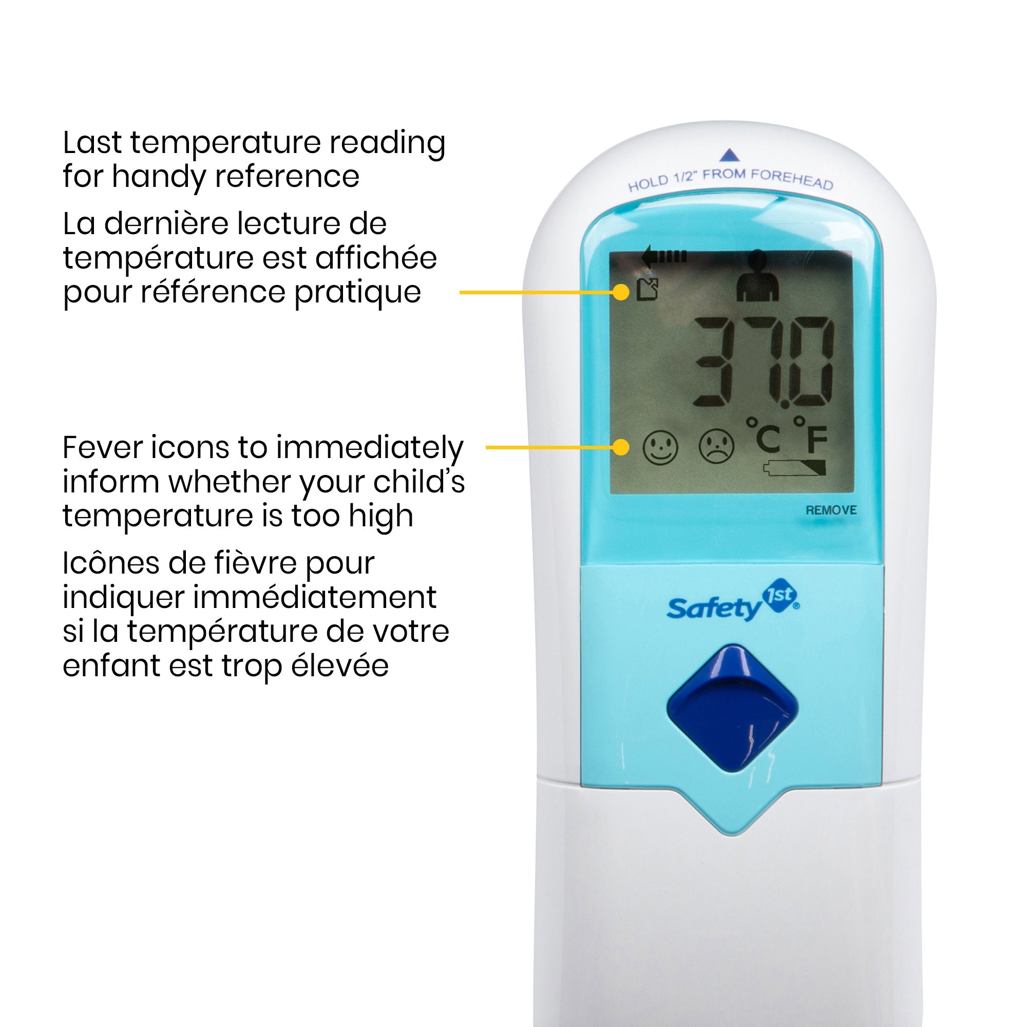 Forehead fever thermometer reading sales