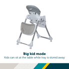 Grow and Go 3-in-1 High Chair - big kid mode: kids can sit at the table while tray is stored away