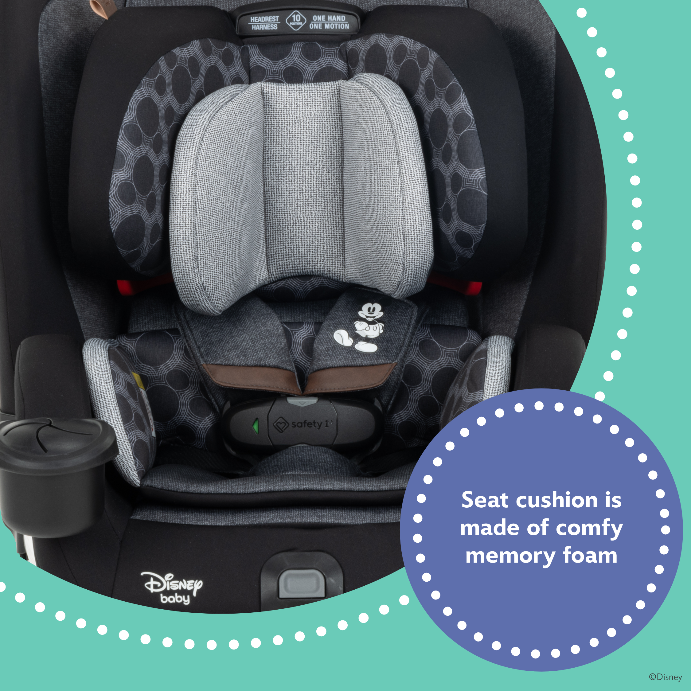 Disney Baby EverSlim 4-in-1 Convertible Car Seat
