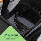 Summit Wagon Stroller - 3-point harness on both memory foam seats