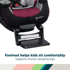 Grow and Go™ Extend ‘n Ride LX All-in-One Convertible Car Seat - footrest helps kids sit comfortably - supports shorter, dangling legs
