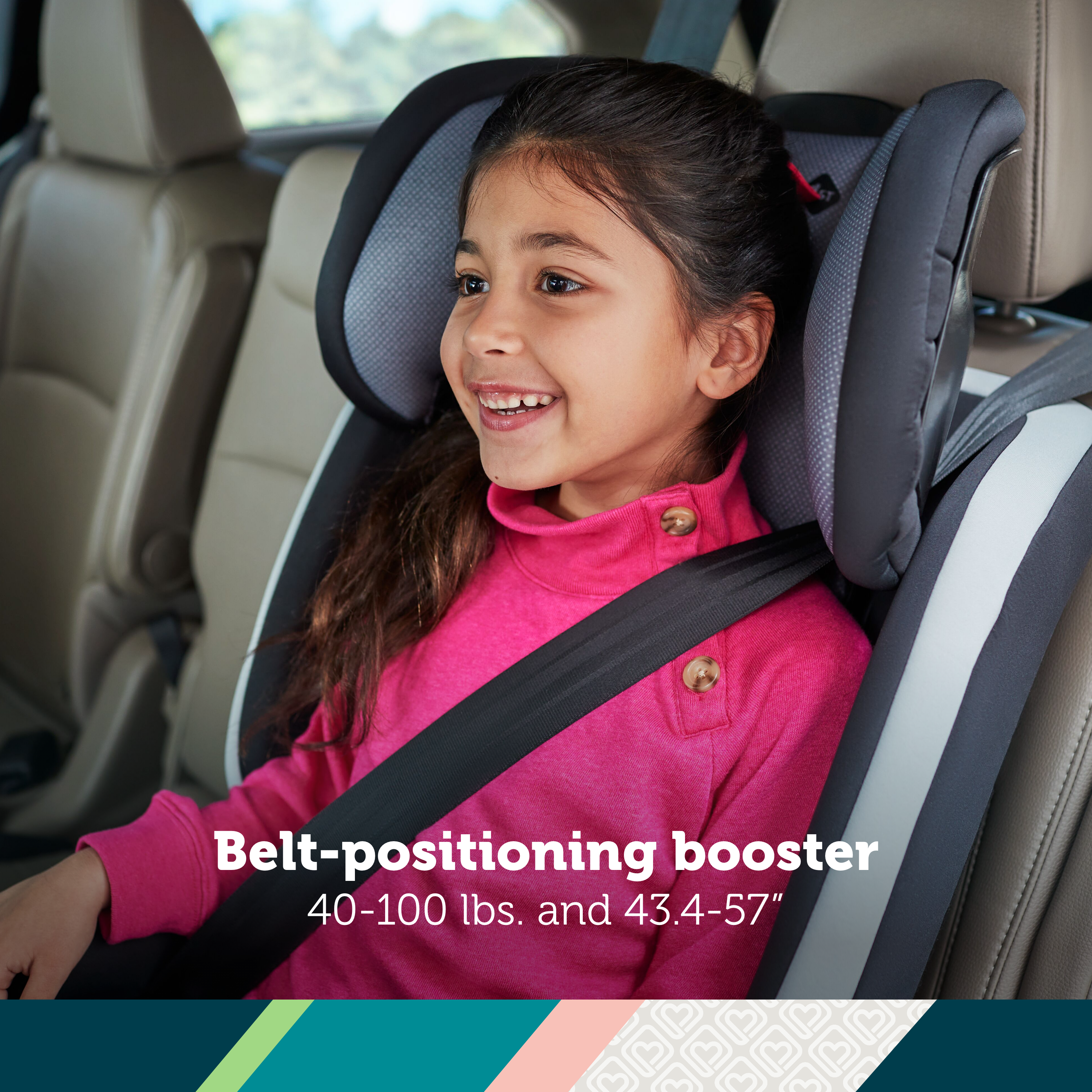 Boost-and-Go™ 3-in-1 Harness Booster Car Seat - belt-positioning booster: 40-100 lbs. and 43.4-57"